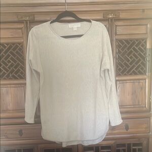 Michael Kors High Low Shirttail Hem  Long Sleeve Sweater